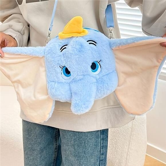 Disney Dumbo Inspired Plush Cartoon Theme Elephant Purse/Crossbody Bag - Picture 6 of 8